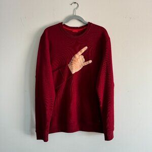 Isaia Napoli Hand Print Crewneck Sweatshirt Gesti NWOT, Size XXL